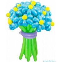 Цветы из шаров "Голубые фиалки" 11 шт. (ФОТО ВНУТРИ)